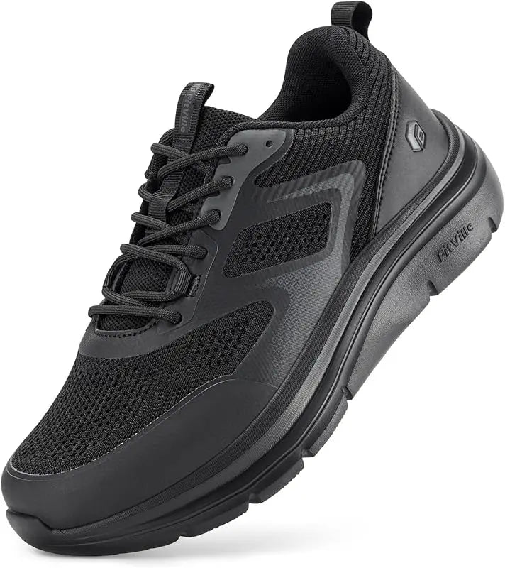 FitVille Men'S Wide Toe Walking Shoes Lightweight Non-Slip Walking Tennis Shoe Cushioning Slip-On Comfortable Relieve pain