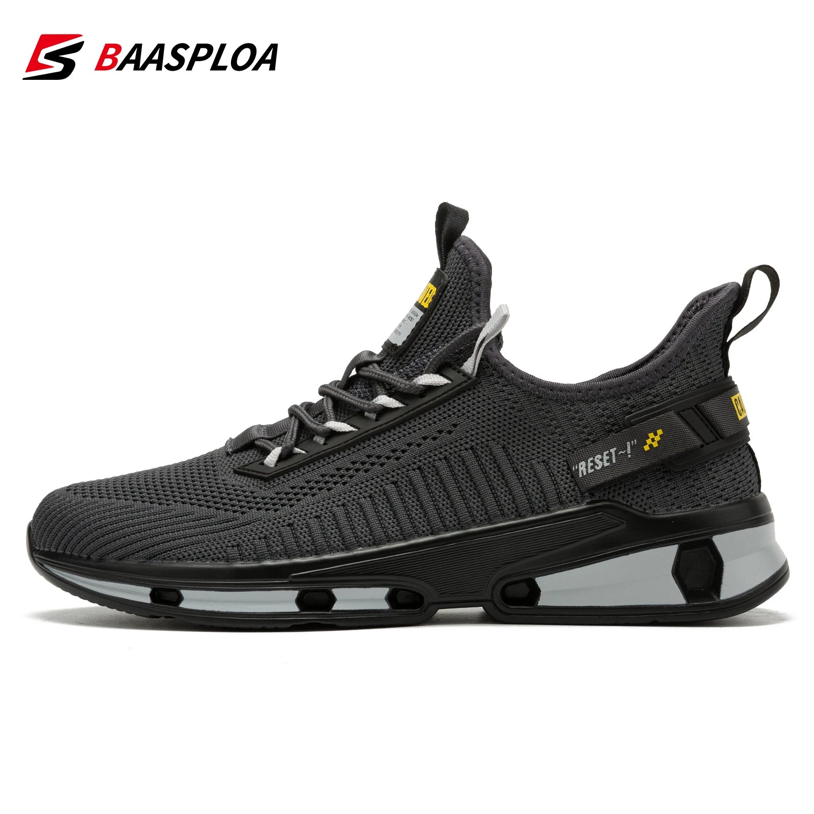 Baasploa Lightweight Running Shoes For Men Casual Men's Designer Mesh Sneakers Lace-Up Male Outdoor Sports Walking Shoe