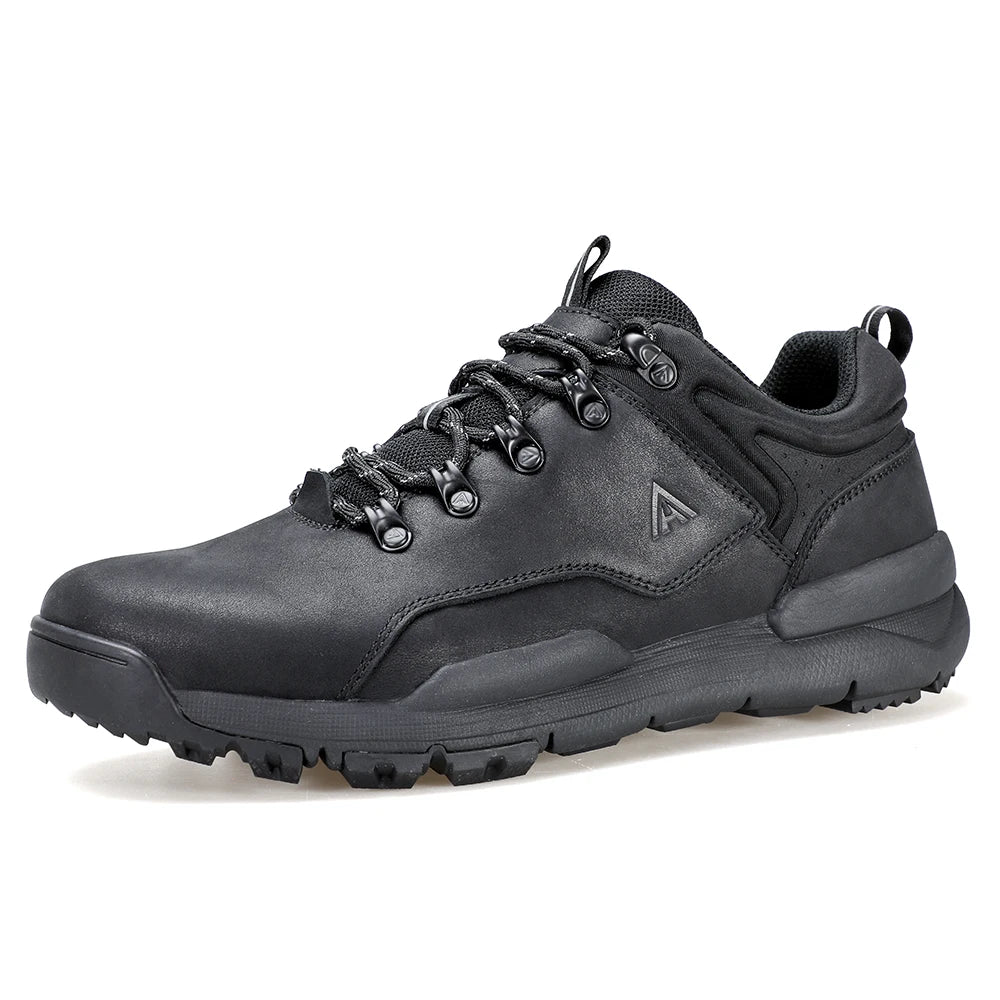 Chaussures de randonnée en cuir HUMTTO antidérapantes pour hommes, baskets de sport de sécurité pour l'extérieur, bottes de trekking respirantes pour hommes