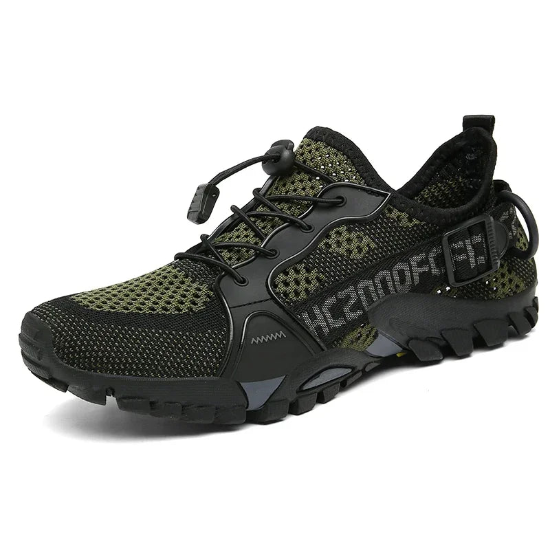 Plus Big Size 50 51 52 53 Mens Non-leather Casual Mesh Shoes Summer Breathable River Tracing Water Shoes Outdoor Hiking Trekking