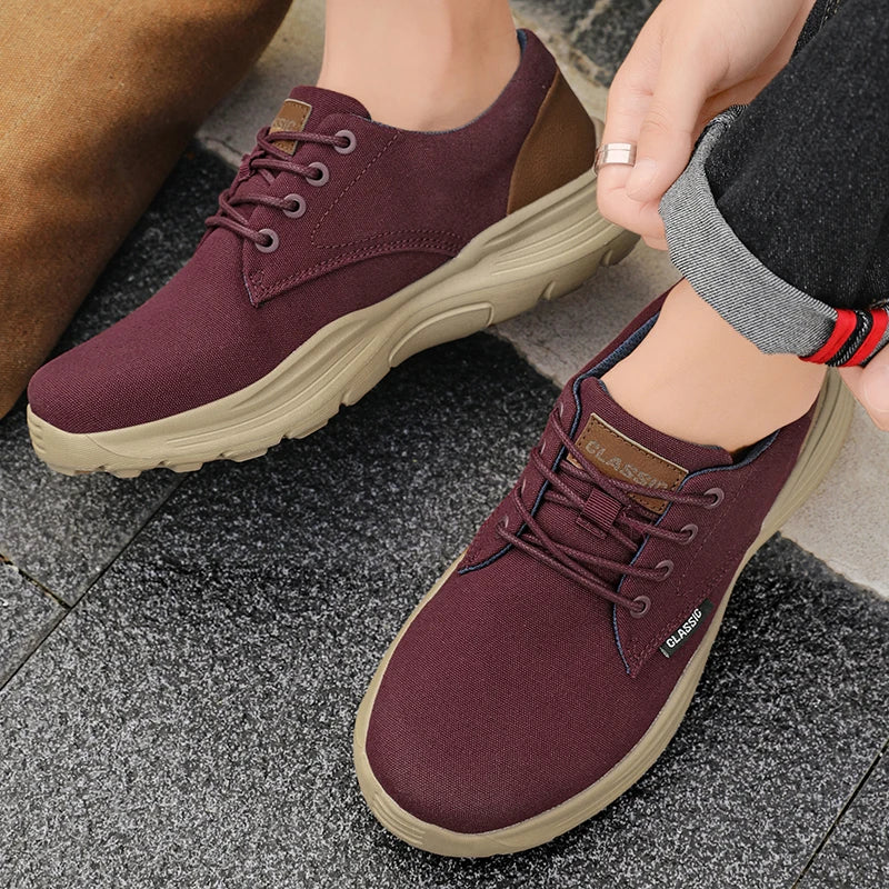Men's Casual Shoes Canvas Breathable Loafers lightweight Platform Comfortable Outdoor Walking Shoes Classic Men Shoes Sneakers