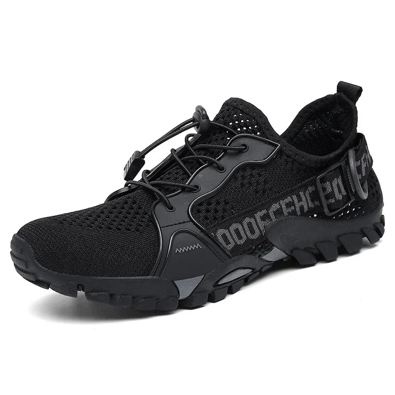 Plus Big Size 50 51 52 53 Mens Non-leather Casual Mesh Shoes Summer Breathable River Tracing Water Shoes Outdoor Hiking Trekking