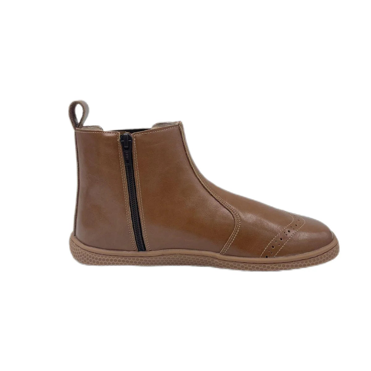 Tipsietoes Chelsea Barefoot Autumn Genuine Leather Boots With Leather Linning Inside Women Wider Toes Box Zero Soft Drop Sole