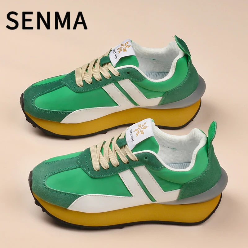 SENMA Thick Soled Casual Shoes Couple's Skate Shoes Lightweight Women's Sports Shoes Men's Sneakers Tennis shoes Running Shoes