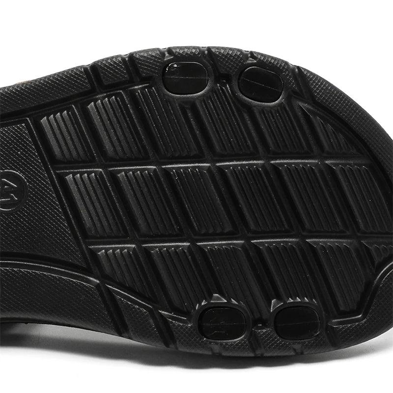 PU Leather Slippers Men Slides Summer Casual Beach Shoes Slip-Ons Flats Indoor Outdoor Flats Big Size 47 48 Dropshipping