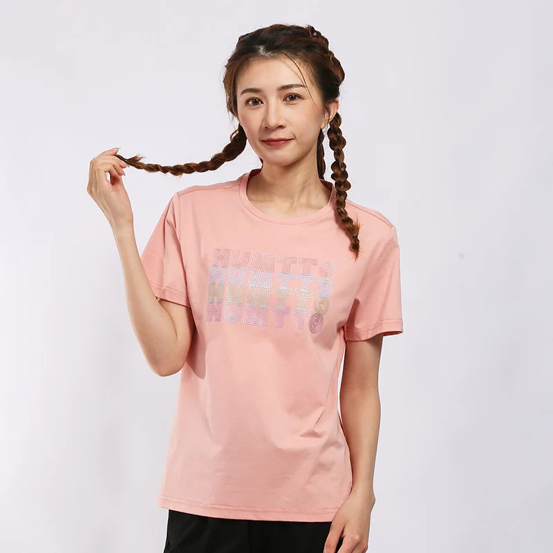 HUMTTO Quick Dry Running T-shirts for Men Women Fitness Sport T Shirt Mens Summer Breathable Cotton Short Sleeves Gym Clothing