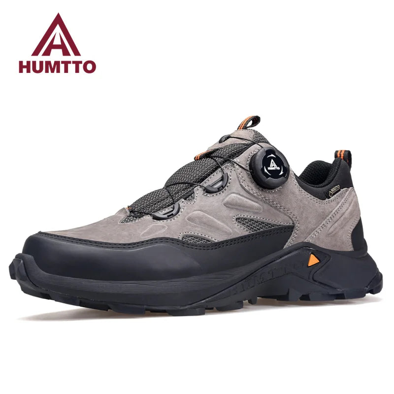 HUMTTO Chaussures de randonnée en cuir de luxe pour hommes, baskets d'escalade en plein air pour hommes, baskets de sécurité sportive pour le travail