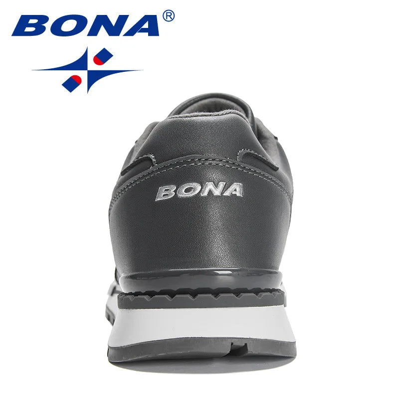 BONA 2023 New Designers Casual Shoes Trendy Sneakers Men Italian Breathable Leisure Shoes Man Non-slip Footwear Vulcanized Shoes