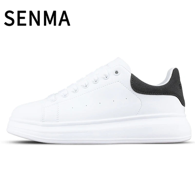 SENMA Men's Fashion Sneakers Women Low Top Walking Shoes Daily Comfortable Casual Lace-up Non Slip Tennis Sneakers Skate Shoes