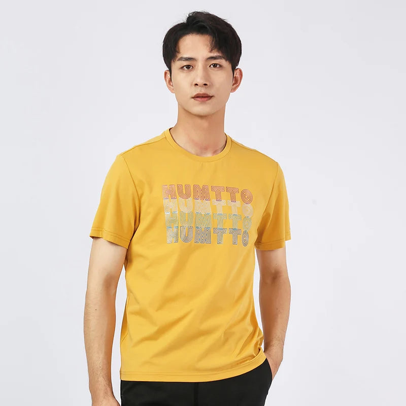 HUMTTO Quick Dry Running T-shirts for Men Women Fitness Sport T Shirt Mens Summer Breathable Cotton Short Sleeves Gym Clothing