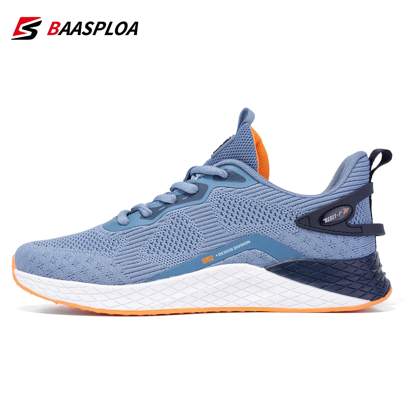 Baasploa Men Sneakers New Fashion Mesh Breathable Tennis Male Casual Running Shoes Non-Slip Knit Lightweight Walking Shoes