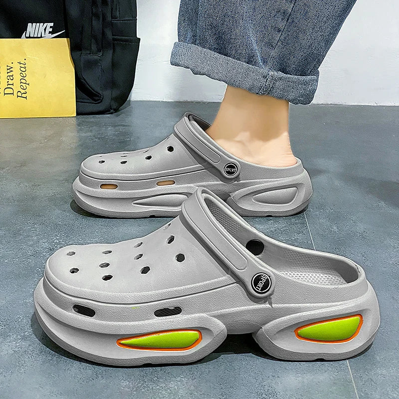 STRONGSHEN Men Beach Sandals Outdoor Clogs Comfortable Hollow Out Slippers Trend Men Casual Shoes Garden Shoes Men Beach Sandals