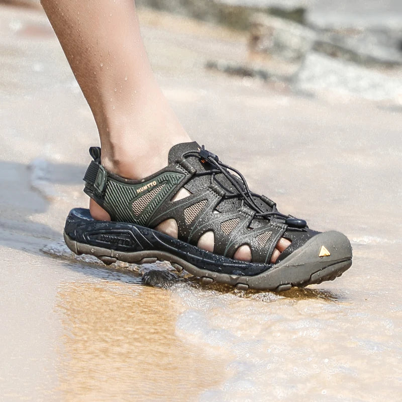 HUMTTO Chaussures aquatiques pour hommes, sandales de plage respirantes pour l'été, sandales de randonnée en plein air, camping, pêche, escalade, baskets pour hommes