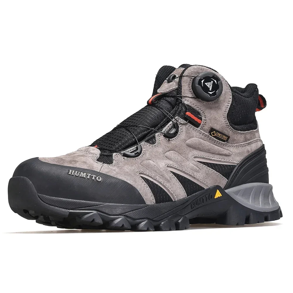 HUMTTO Breathable Trekking Boots Genuine Leather Hiking Shoes for Men Outdoor Men's Sports Shoes Non-slip Winter Safety Sneakers