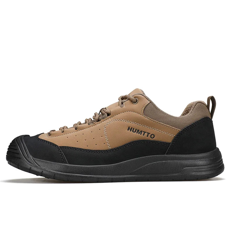 Chaussures de randonnée HUMTTO antidérapantes pour hommes, baskets de sport décontractées en cuir, bottes de trekking respirantes pour hommes