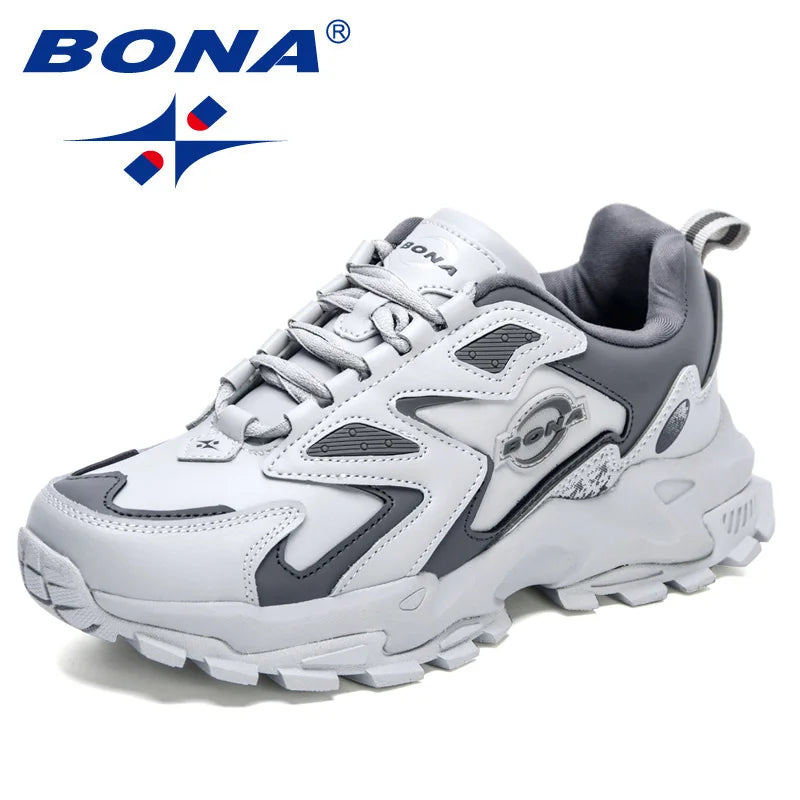 BONA 2022 New Designers Soft Casual Shoes Men  Autumn Winter Breathable Outdoor Sneakers Man Light Walking  Footwear Mansculino