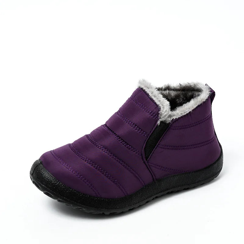 WOIZGIC Waterproof Snow Female Mother Women's Shoes Platform Ankle Boots Winter Autumn Plush Fur Warm Non-Slip Soft Botas Mujer