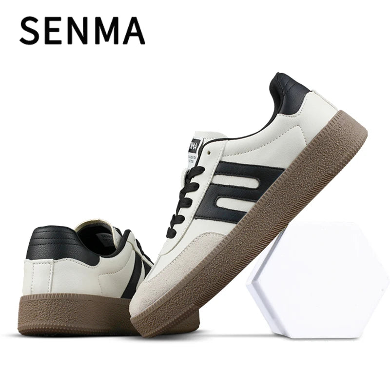 SENMA Women's & Men's Fashion Sneakers Vibration Height Increase Shoes Lightweight Comfortable Casual Skateboarding Walking Shoe