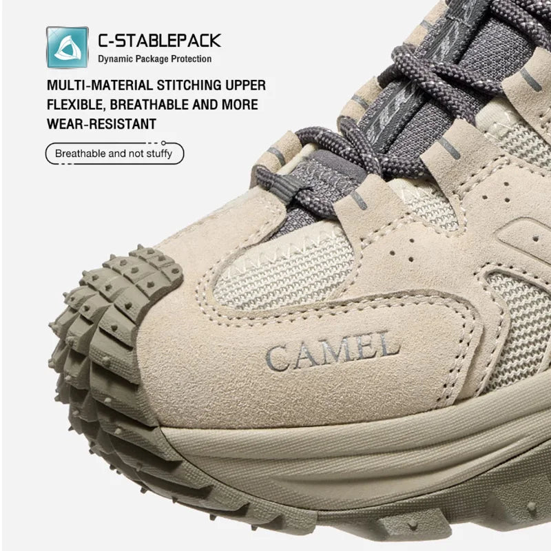 GOLDEN CAMEL Hiking Shoes Women and Men Thick-soled Sports Sneakers Non-slip Wear-resistant Cross-country Trekking Shoes for Men