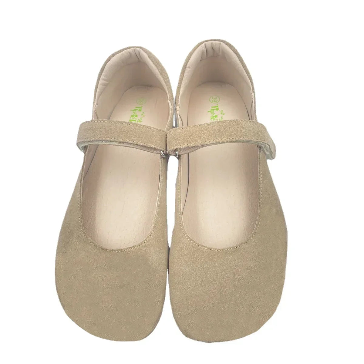 Tipsietoes 2025 Sprinng Autumn Barefoot Cow Suede Genuine Leather Women Ballerina With Zero Drop Flat Soft Sole Wider Toe Box