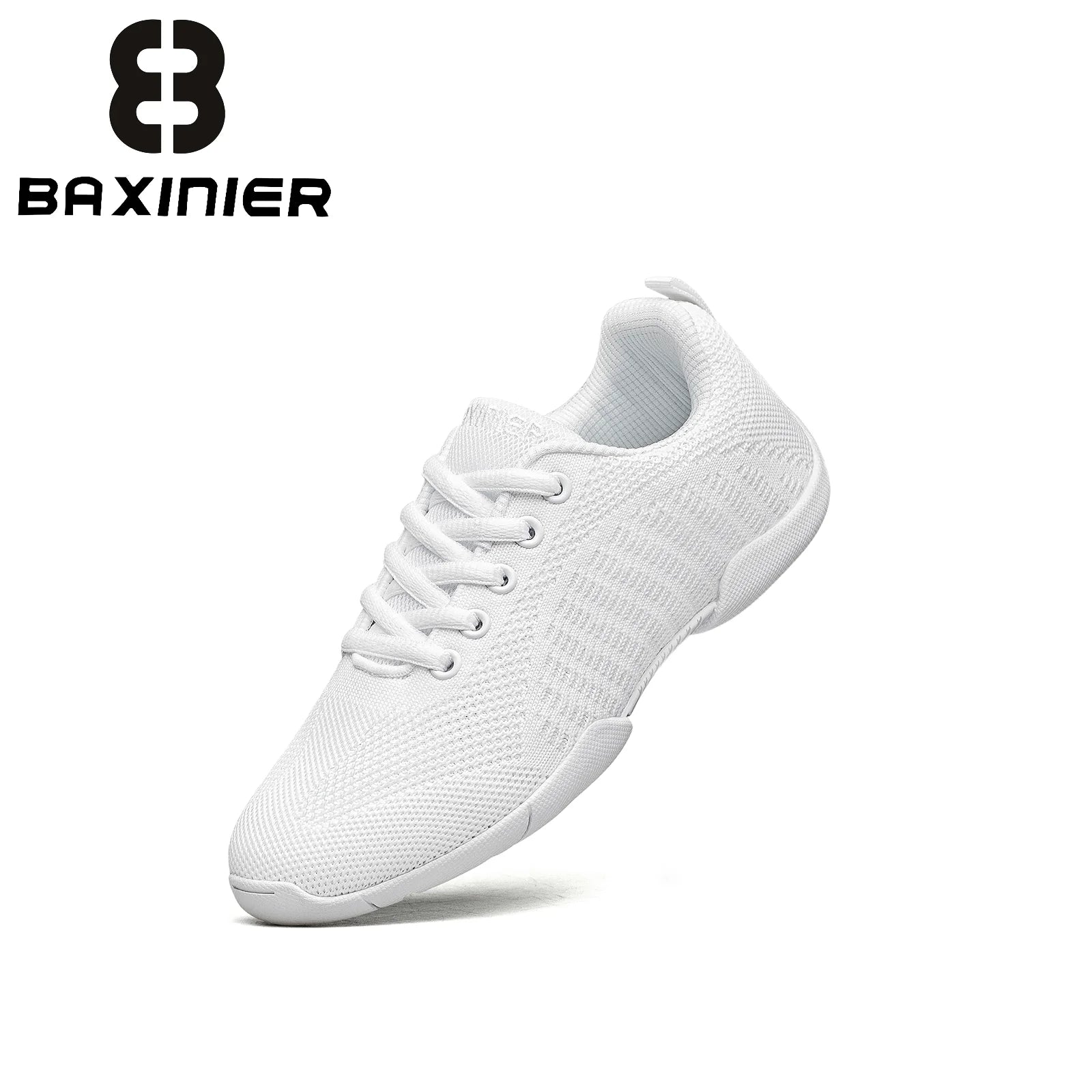 White Cheer Shoes for Girls Youth Cheerleading Shoes Dance Tumbling Sneakers Tennis Hip Hop Walking Sneakers
