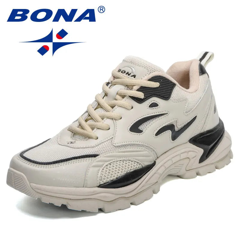 Bona new men's hiking shoes, comfortable walking shoes, anti slip and wear-resistant shoes