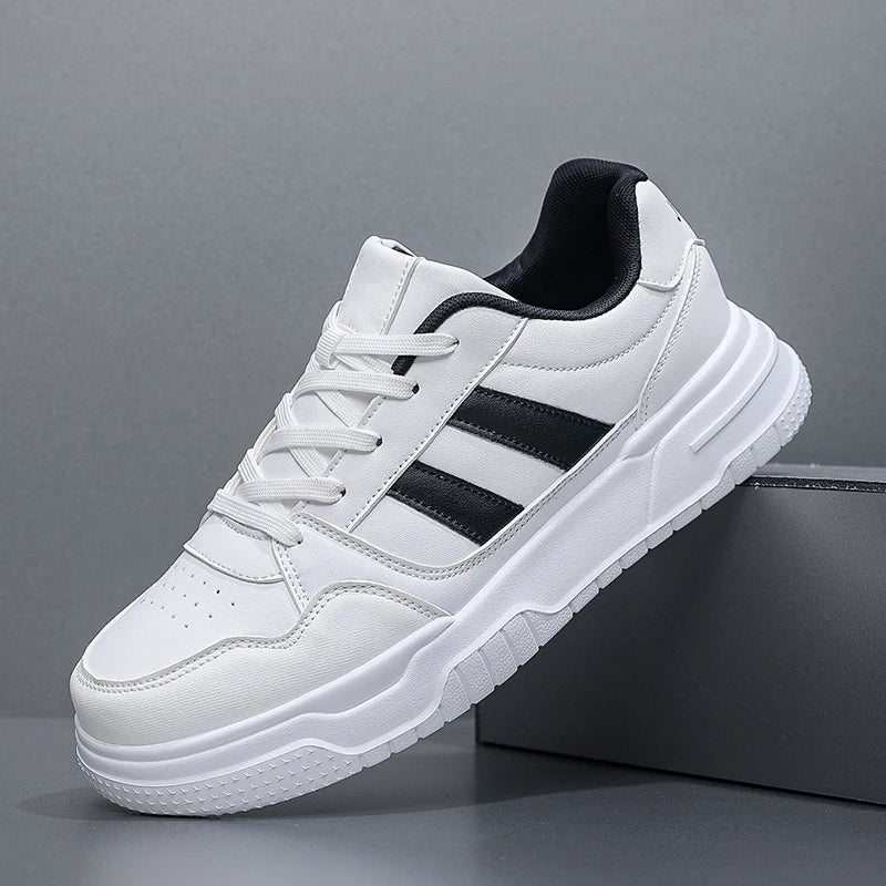 Brand Leather Sneakers Men Trend Casual Skateboard Shoes Thick Soles Platform Plus Big Size 50 51 52 Factory direct sales