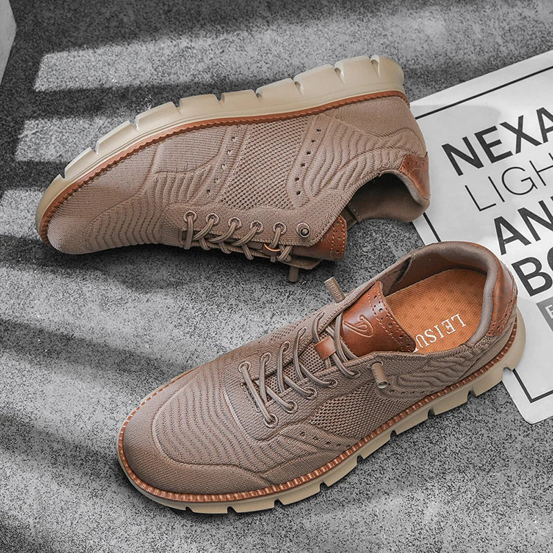 Pure Black British Style Mens Brogues Shoes Casual Sneakers Loafers Summer Breathable Plus Big Size 54 53 52 51 50 Hot Sale