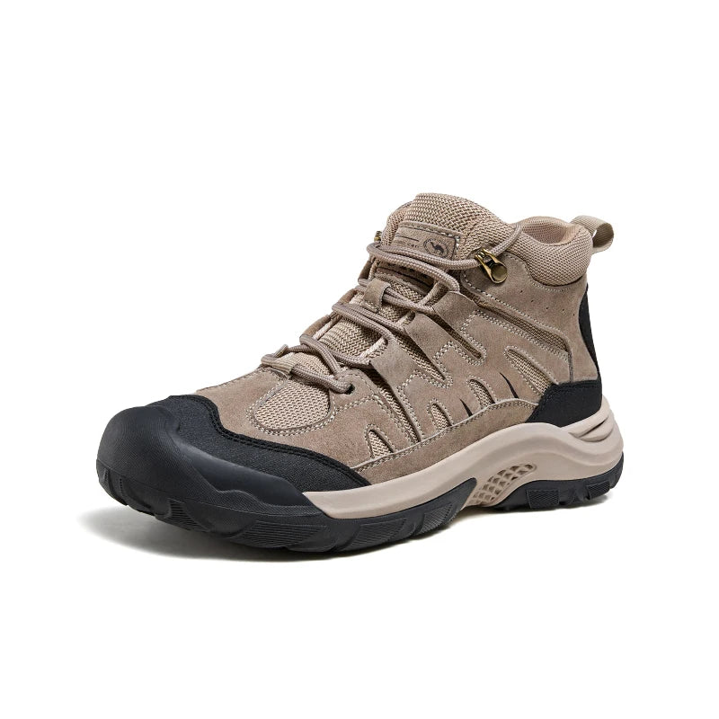 GOLDEN CAMEL Hiking Shoes Thick-Soled Men's Winter Boots Mid-top Trekking Shoes for Men 2024 New Casual Climbing Non-slip