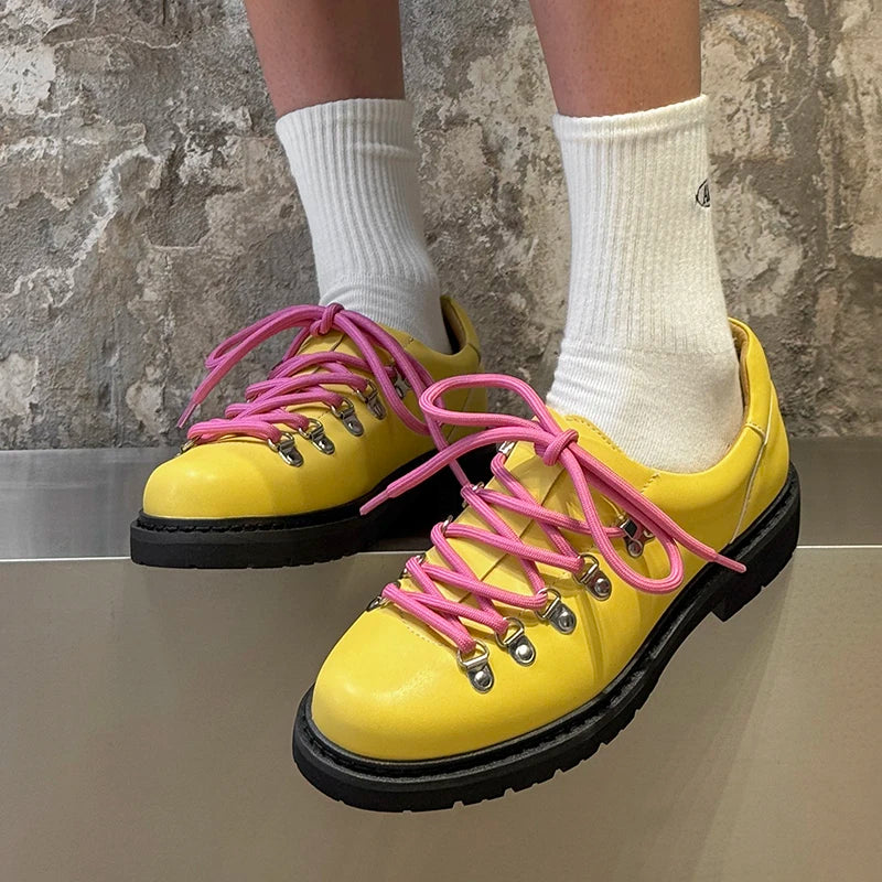 Personality Genuine Leather Shoes For Man Casual Fashion Business Shoes High Quality Lace Up Streetwear Designer Party Shoes