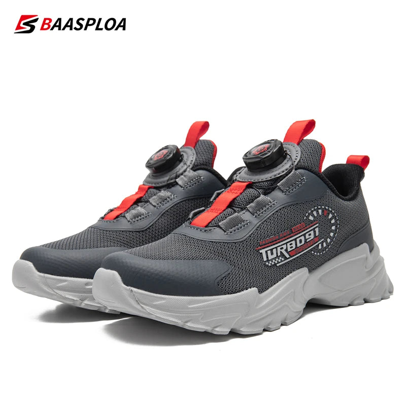 Baasploa Children Walking Shoes New Casual Mesh Lightweight Breathable Sneakers ﻿Kids Outdoor Fashion Non-slip Running Shoes
