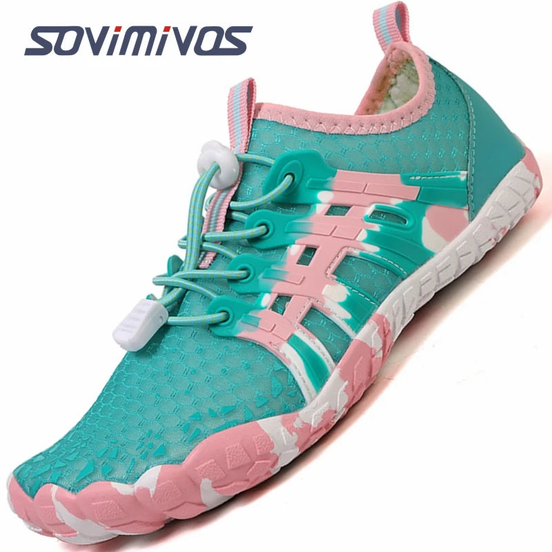 SOVIMIVOS Water Sports Shoes Barefoot Quick-Dry Aqua Yoga Socks Slip-on for Men Women