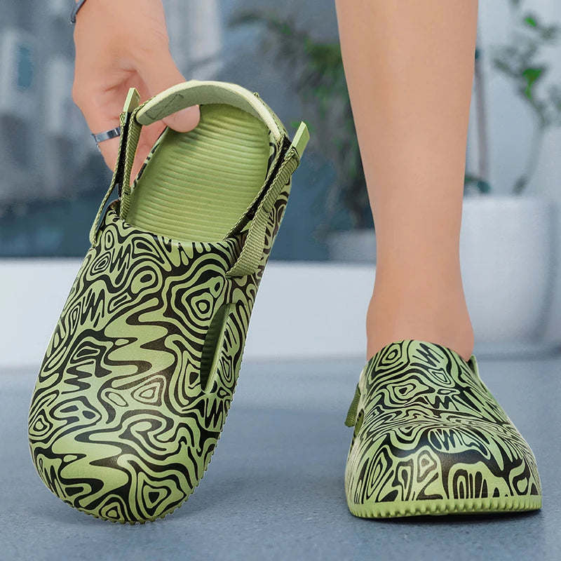 STRONGSHEN Men Sandals Camouflage EVA Slippers Garden Platform Sandals Summer Couple Sneakers Outdoor Flip Flops Home Clogs