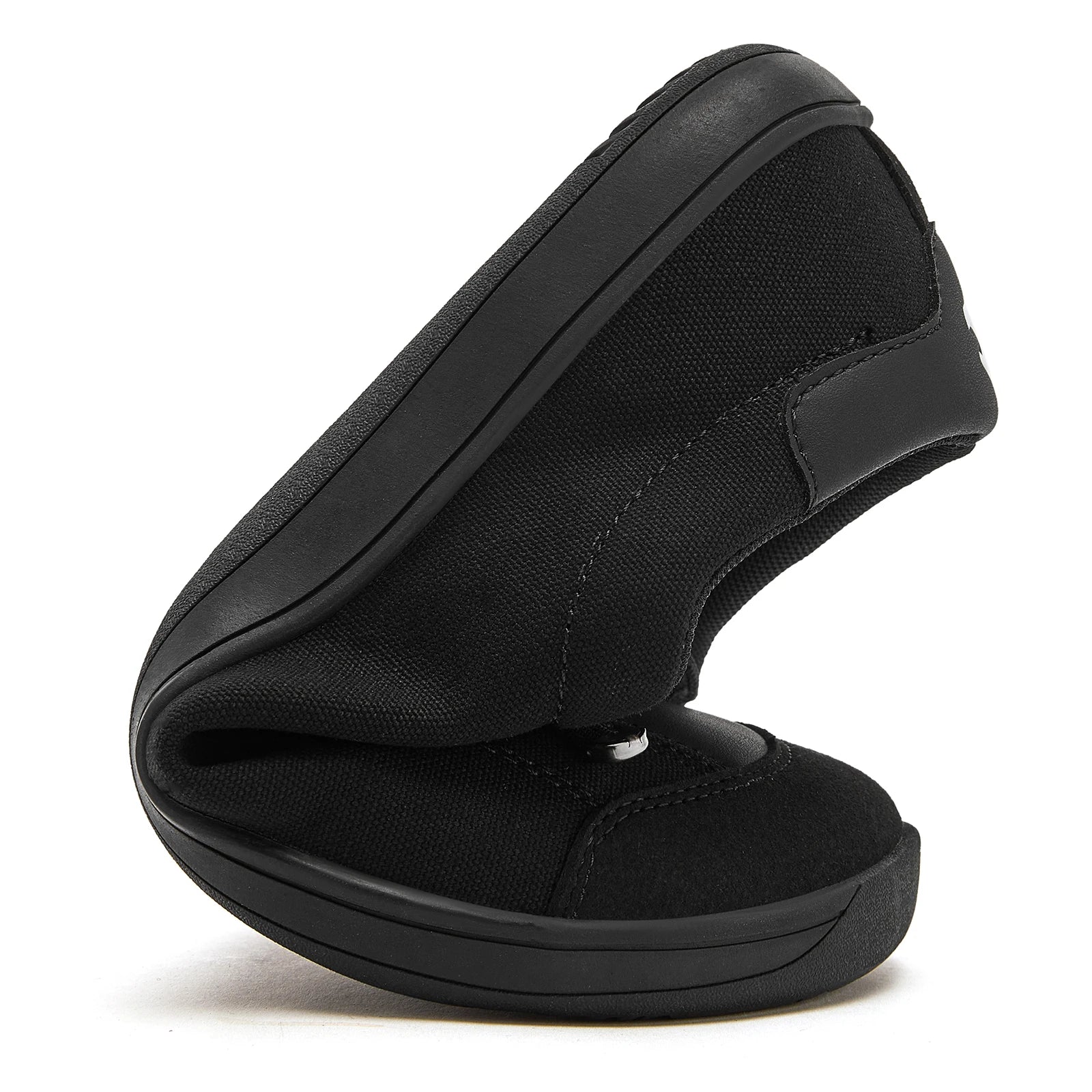HOBIBEAR Wide-Toe Barefoot Matching Family Shoes Minimalist Hook Loop Canvas Sneakers Casual Slip On Walking Shoes