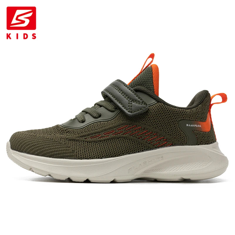 Baasploa Children Sports Shoes New Casual Lightweight Mesh Breathable Sneakers Kids Outdoors Comfortable Non-Slip Running S