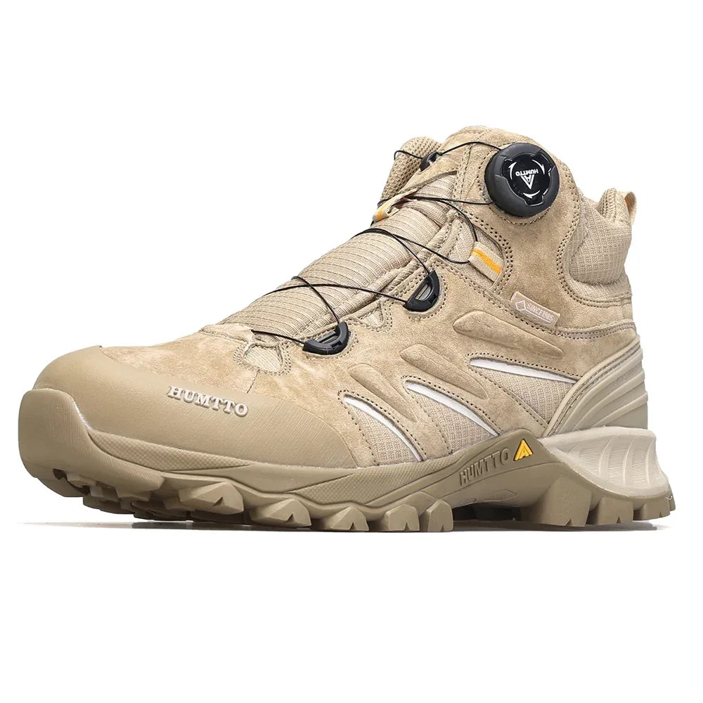 HUMTTO Breathable Trekking Boots Genuine Leather Hiking Shoes for Men Outdoor Men's Sports Shoes Non-slip Winter Safety Sneakers