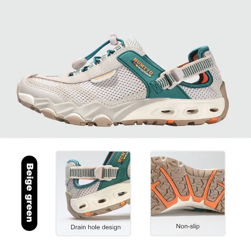 HUMTTO Summer Hiking Shoes Breathable Trekking Shoes Womens Outdoor Water Sneakers for Women Quick Drying Beach Barefoot Sandals