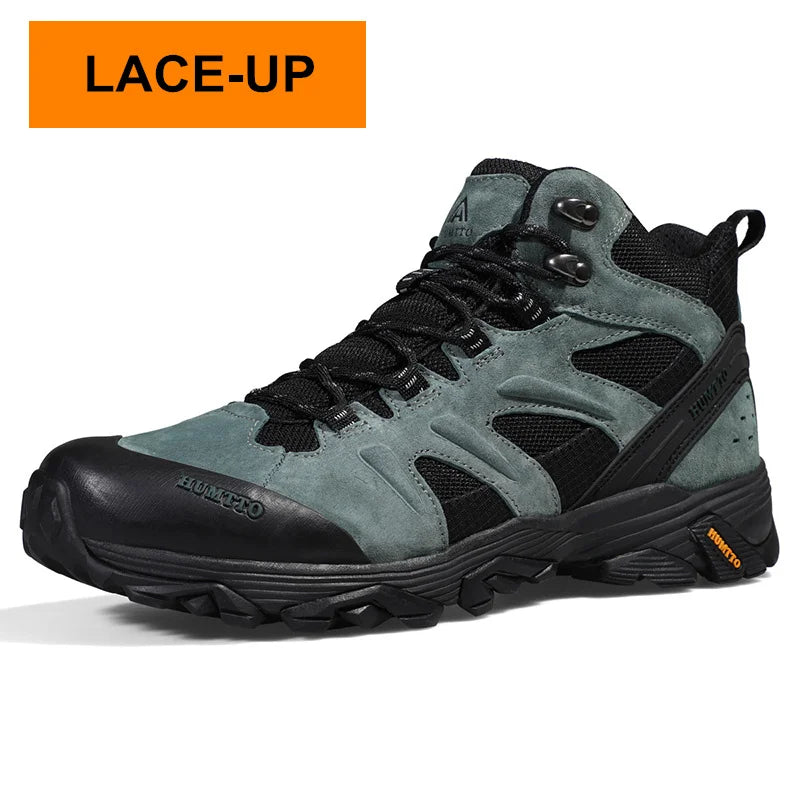 HUMTTO Waterproof Hiking Shoes Leather Outdoor Sneakers for Men Trekking Boots Male Camping Hunting Mens Tactical Ankle Boots