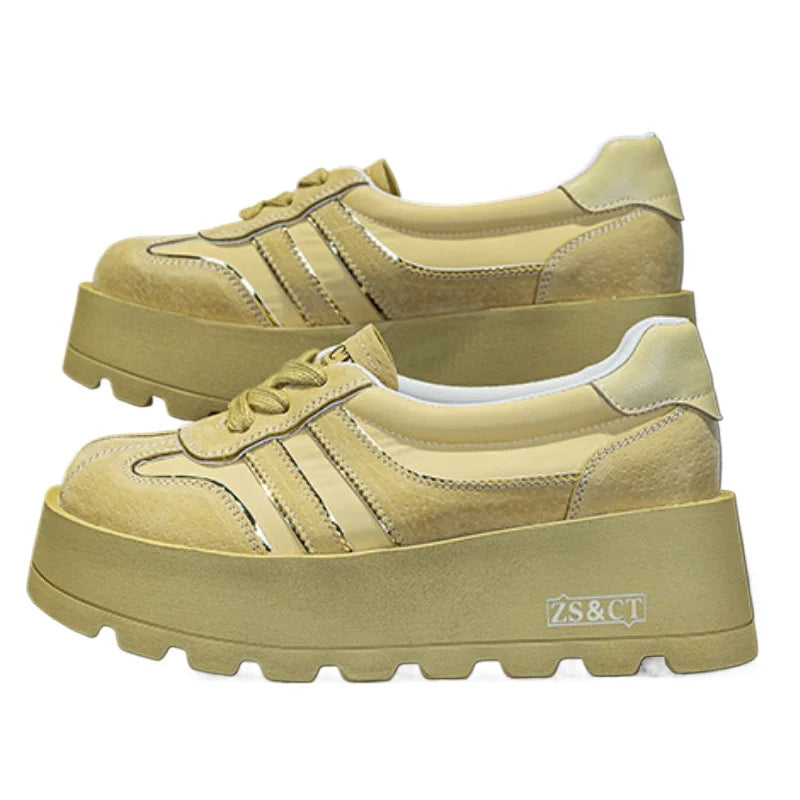 Fujin 6cm 2025 Suede Cow Genuine Leather Booties Autumn Spring Combat Shoes Women Platform Wedge Flats Ladies Ankle Booties