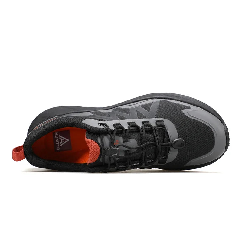 HUMTTO Casual Running Shoes Cushioning Men's Sports Shoes Black Sneakers for Men Breathable Luxury Designer Gym Trainers Man
