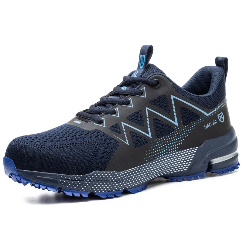 Chaussures de sécurité légères pour hommes, baskets à embout en acier, anti-coups de couteau et anti-écrasement, bottes de sécurité pour le travail, chaussures de travail tendance pour hommes, chaussures de protection
