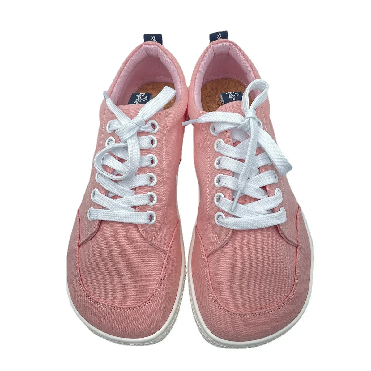Tipsietoes 2025 Natural 100% Cotton Canvas Barefoot Women Lace Sneaker With Flat Soft Zero Drop Sole Wider Toe Box Light Weight