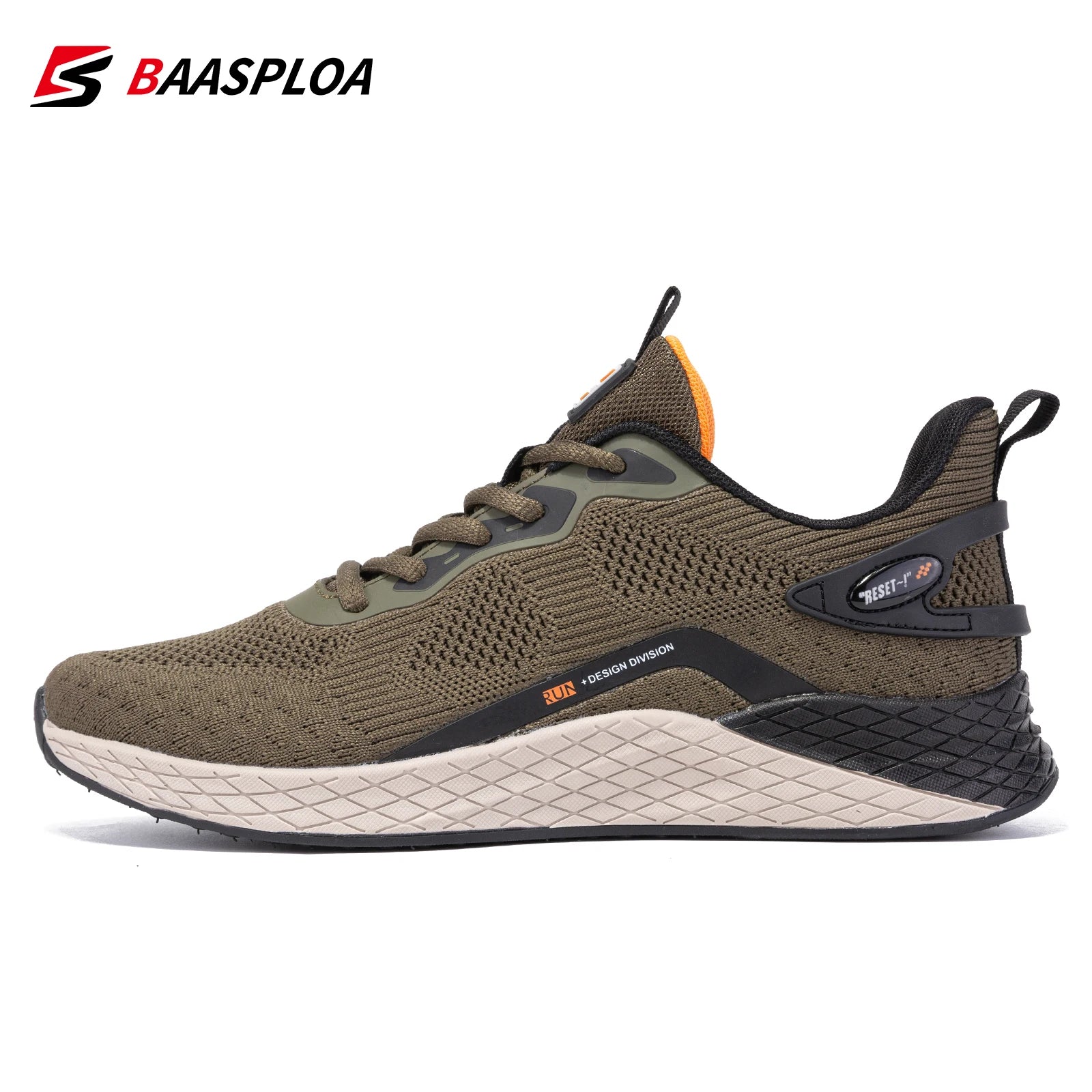 Baasploa Men Sneakers New Fashion Mesh Breathable Tennis Male Casual Running Shoes Non-Slip Knit Lightweight Walking Shoes