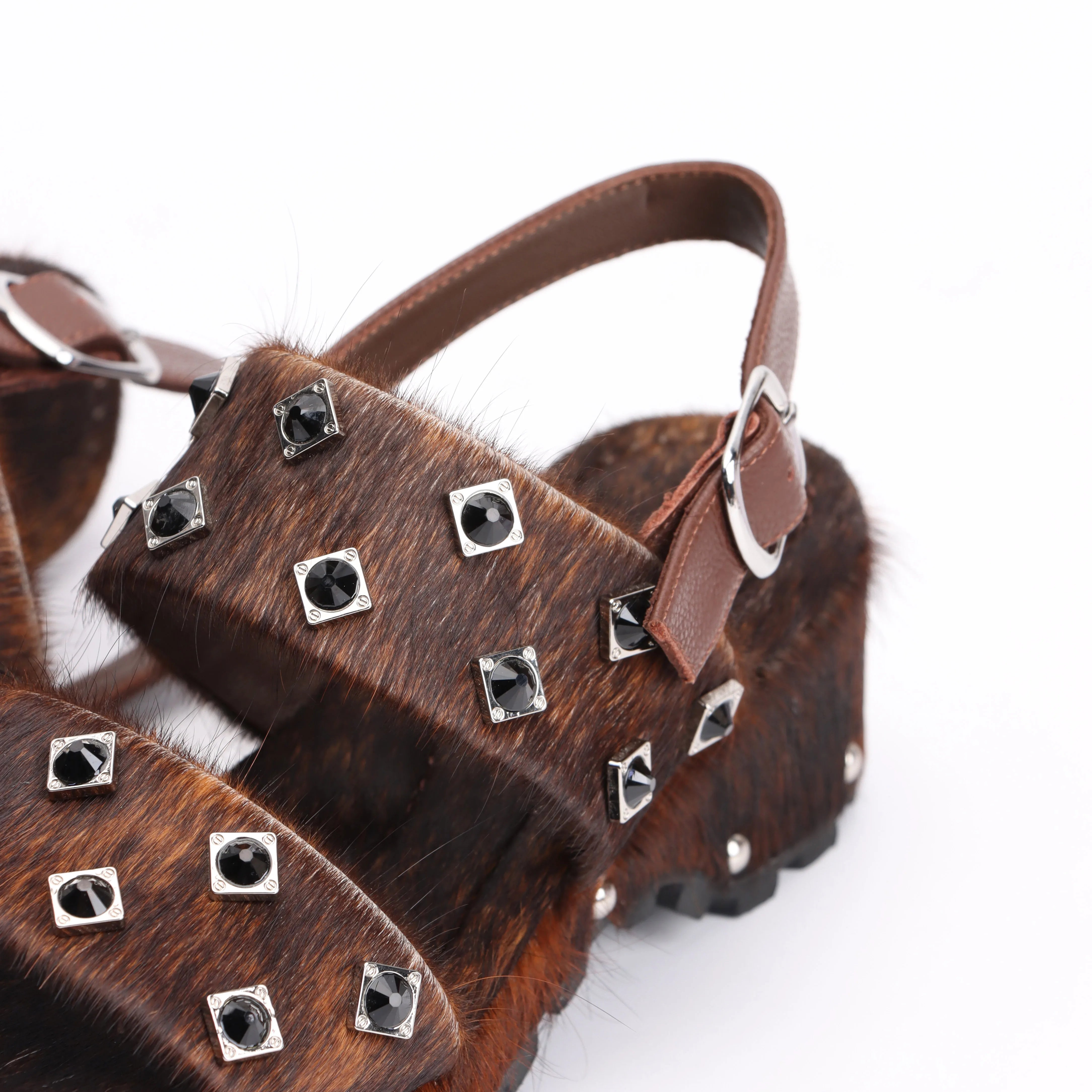 Designer Shoes Luxury Horsehair Rubber Sole Platform Flat Sandals for Woman Sandals Woman Summer Sandalias de Mujer