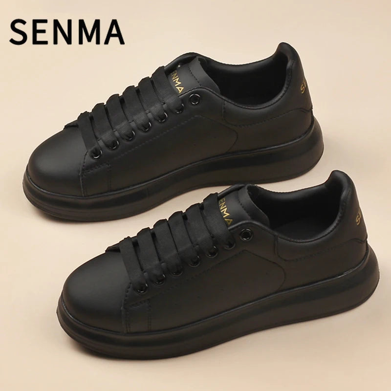 SENMA Men's Fashion Sneakers Women Low Top Walking Shoes Daily Comfortable Casual Lace-up Non Slip Tennis Sneakers Skate Shoes