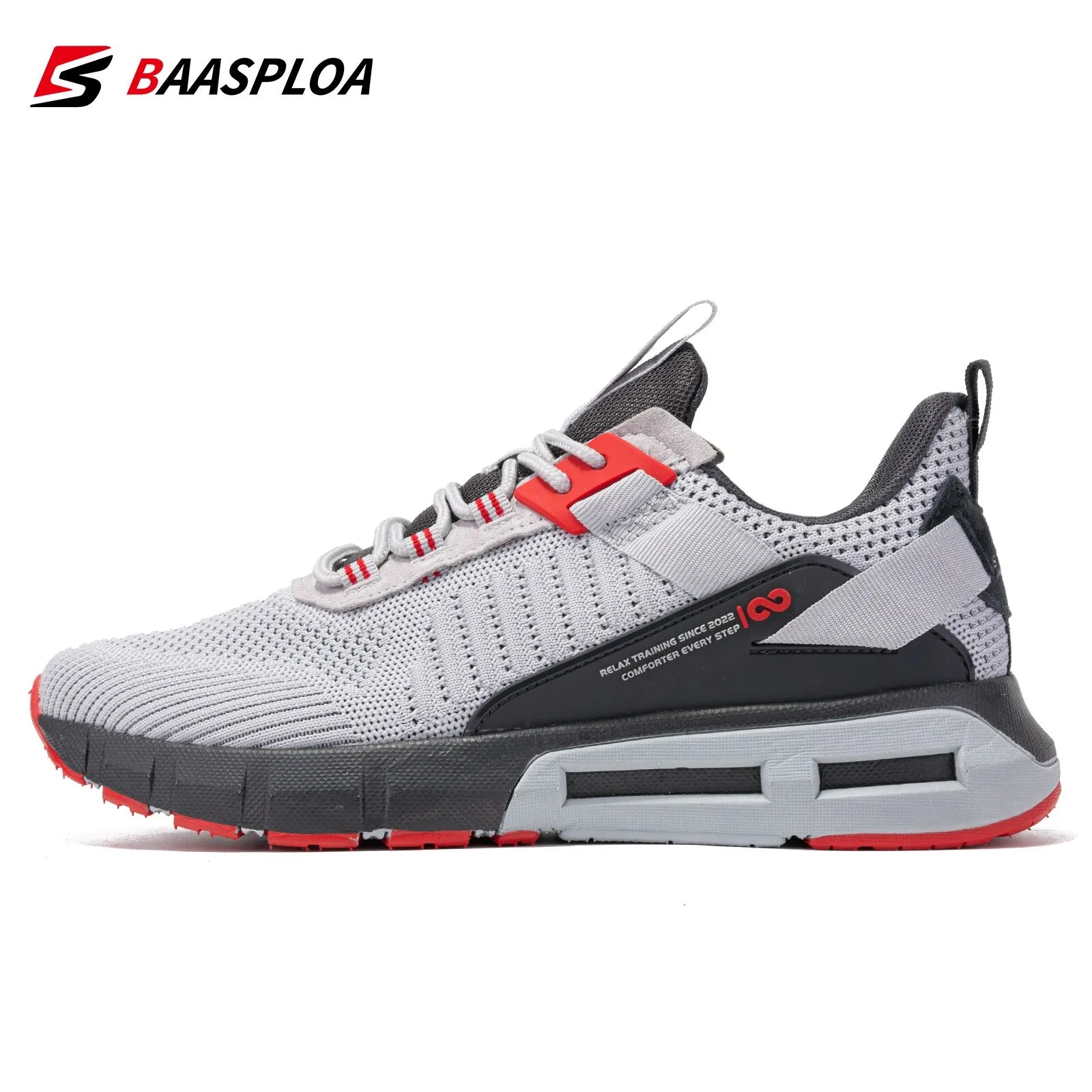 Baasploa Men Sport Shoes Breathable Mesh Walking Shoes Lightweight Non-Slip Outdoor Fashion Men Casual Sneakers Free Shipping