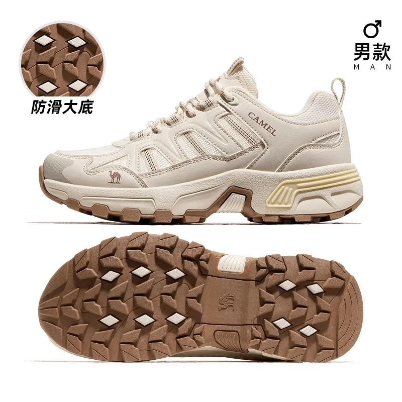 GOLDEN CMAEL Mesh Hiking Shoes Men Women Sneakers Breathable Non-slip Sports Running Trekking Shoes for Men Summer 2025 New