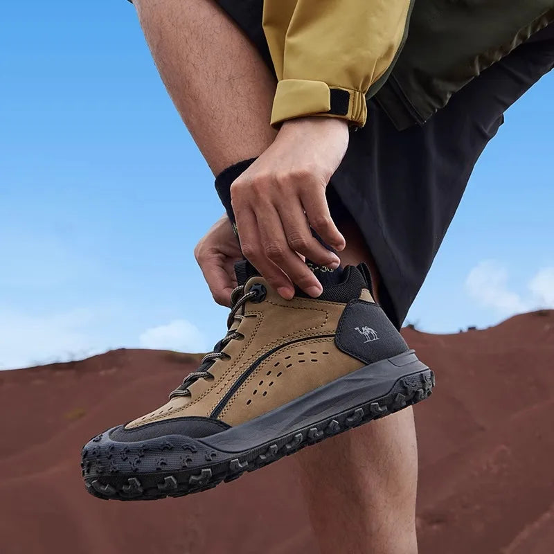GOLDEN CAMEL Hiking Shoes Waterproof Outdoor Male Sneakers Military Tactical Boots Leather Trekking Shoes for Men 2023 Autumn
