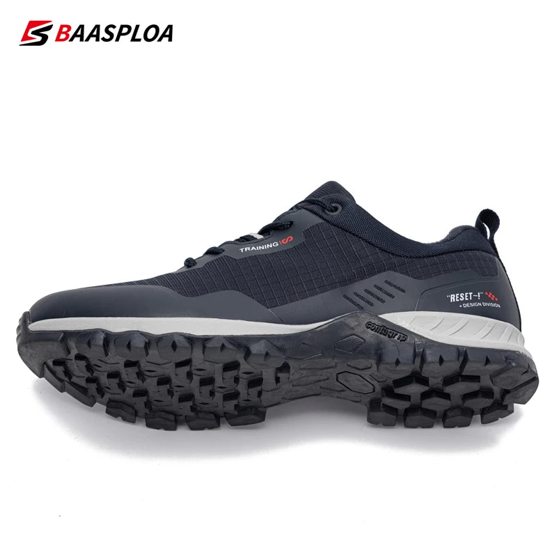 Baasploa Man Non-slip Sneakers Wear-Resistant Hiking Shoes Men Outdoor Waterproof Sneaker Light Male Walking Shoes
