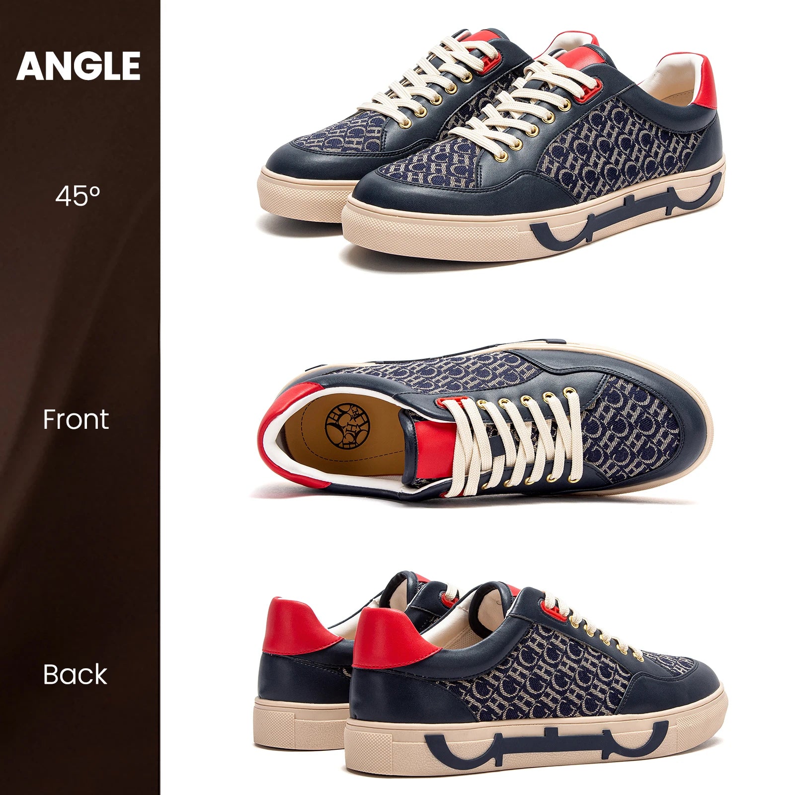 11.11 Hot Men's Casual Shoes Luxury Brand Flat Lace Up Shoes Monogrammed Loafers Black Friday